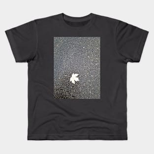 Leaf on Asphalt Kids T-Shirt